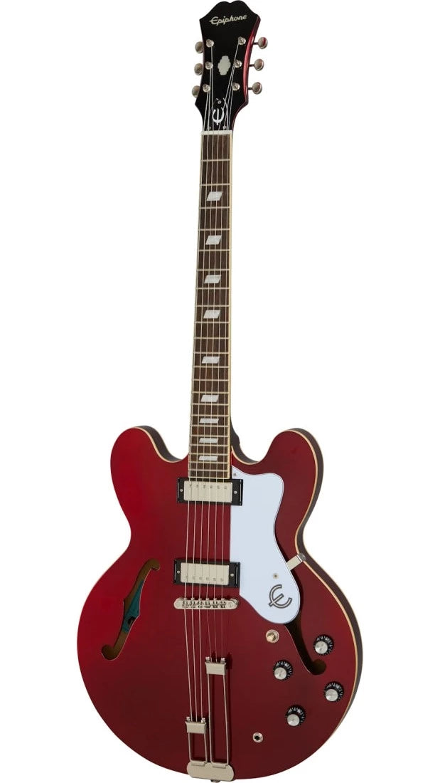 Epiphone EOR Riviera Guitare électrique semi-creuse à corps creux (Bourgogne étincelant)
