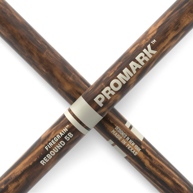 Bâtons à pointe en bois Pro-Mark R5BFG Rebound 5B FireGrain