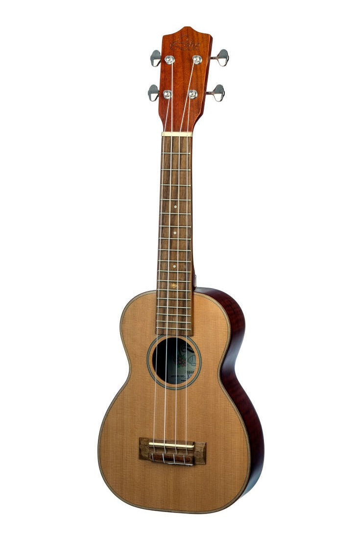 Leho LHUS-CF Soprano Ukulele Solid Cedar Top With Flame Maple Back & Sides