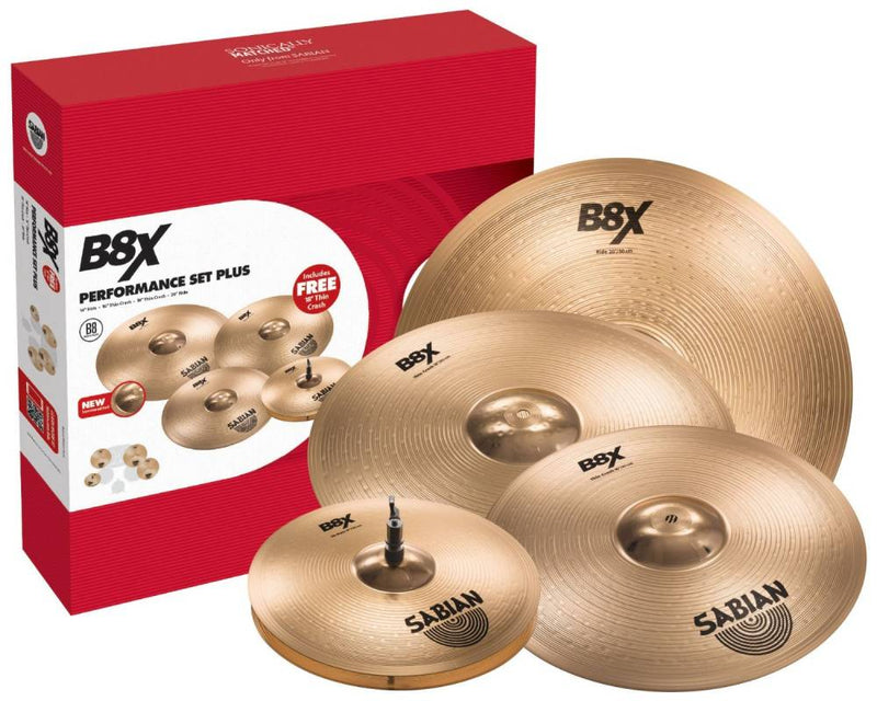 Sabian B8X 45003XG Performance Set w/FREE 18'' Thin Crash - Red One Music