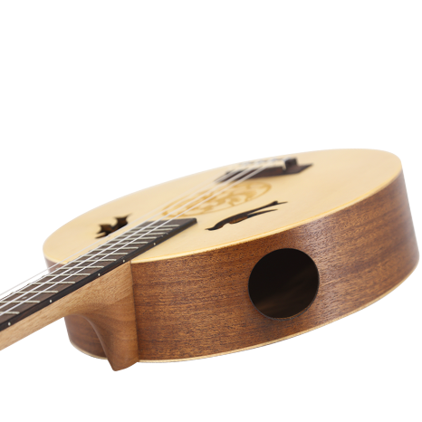 Leho LHUC-R1 Concert Ukulele Round Body With Gigbag