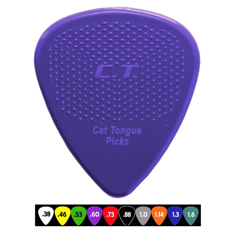 Cat's Tongue J-CT60/10 Grip Brain Picks - 10 Pack (.060 Purple)