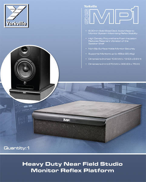 Plate-forme d'isolation de moniteur de studio robuste Yorkville SKS-MP1