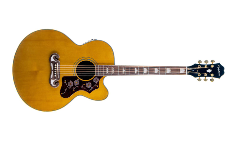 Epiphone EJ200CE J-200 EC Studio Studio Guitare électrique (Vintage Natural)