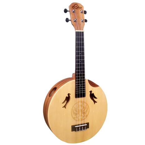 Leho LHUC-R1 Concert Ukulele Round Body With Gigbag
