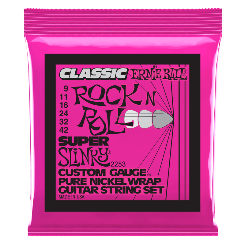 Ernie Ball 2253EB Classic R&R Super Slinky Guitar Strings 9-42 - Red One Music