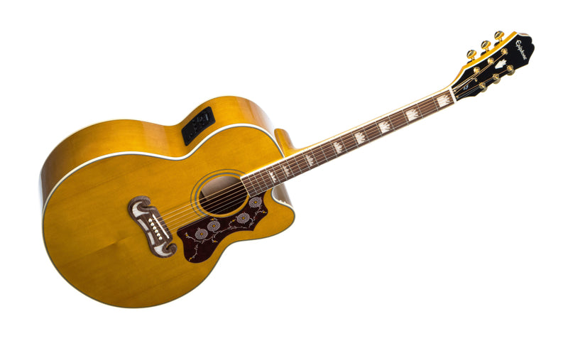 Epiphone EJ200CE J-200 EC Studio Studio Guitare électrique (Vintage Natural)