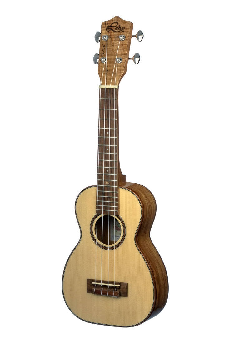 Leho LHUS-SMF Soprano Ukulele Solid Spruce Top, Spalted Maple Back & Sides