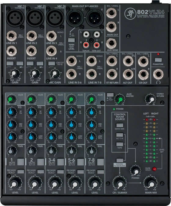 Mackie 802VLZ4 8-Channel Ultra Compact Mixer