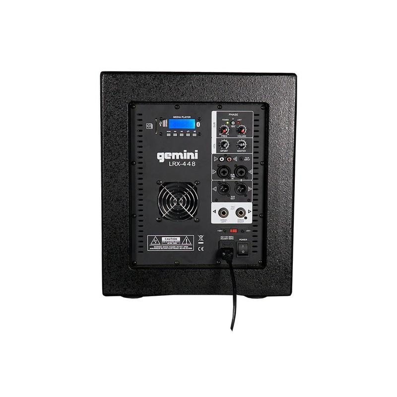 Gemini LRX-448 Haut-parleur line array portable 4x4" avec caisson de basses 12", paire