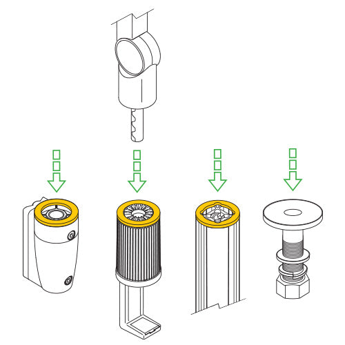 Yellowtec YT3613 m!ka Pole Adapter - Black
