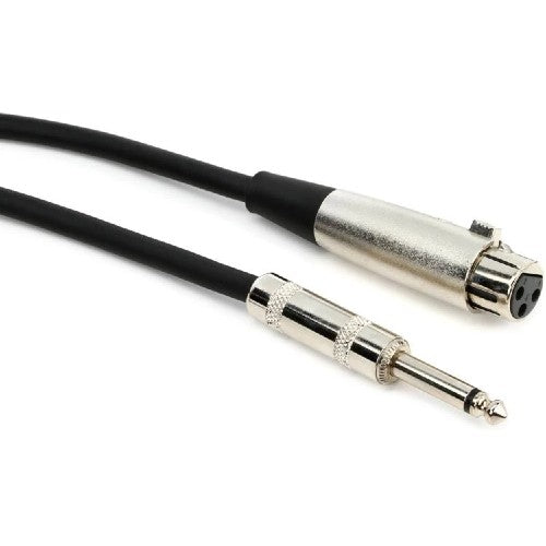 Hosa MCH-110 Câble de microphone Hi-Z asymétrique 1/4" mâle vers XLR 3 broches femelle - 10'