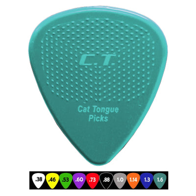 Cat's Tongue J-CT16 Grip Brain Picks - 72 Pack (1.6 Teal)
