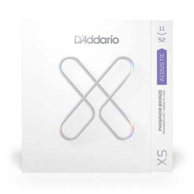 D'Addario XSAPB1152 XS Acoustic Phosphor Bronze 11-52 Custom Light