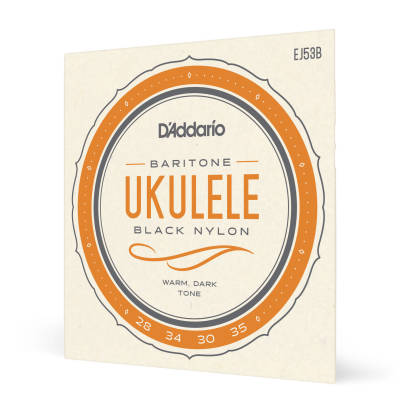 D'Addario EJ53B Baritone Black Nylon Ukulele Strings