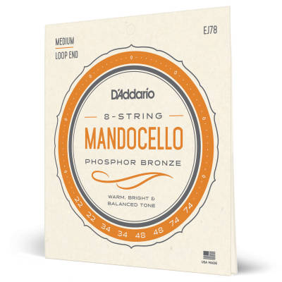 D'Addario EJ78 Phosphor Bronze Mandocello Strings 22-74