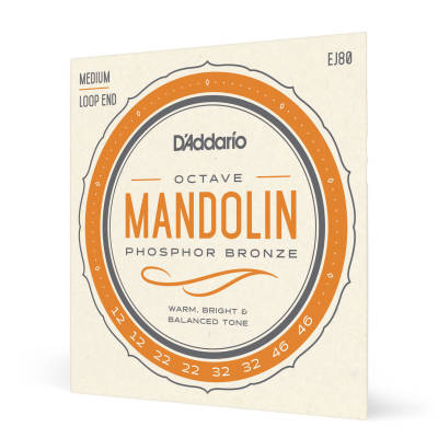 D'Addario EJ80 Octave Mandoline Phosphor Bronze Medium 12-46