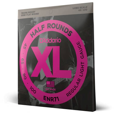 D'Addario En71 demi-balle à longue échelle 45-100