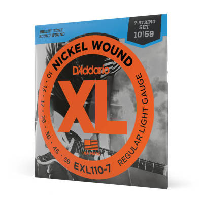 D'Addario EXL110-7 Nickel Wound REG. LIGHT 7-STRING 10-59