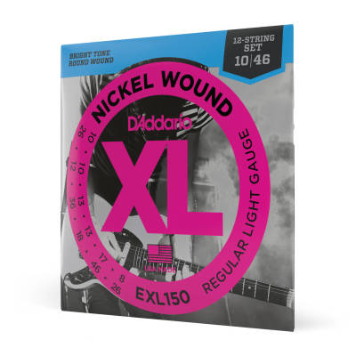 D'Addario Exl150 Nickel Wound 12 cordes de guitare électrique