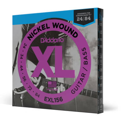 D'Addario Exl156 XL Nickel Wound Fender Bass VI String Set 24-84