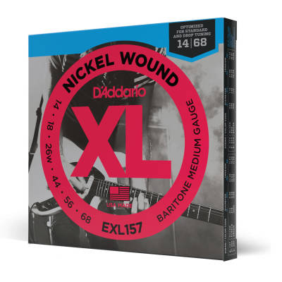 D'Addario Exl157 Nickel Wound Electric Guitar Strings Baritone
