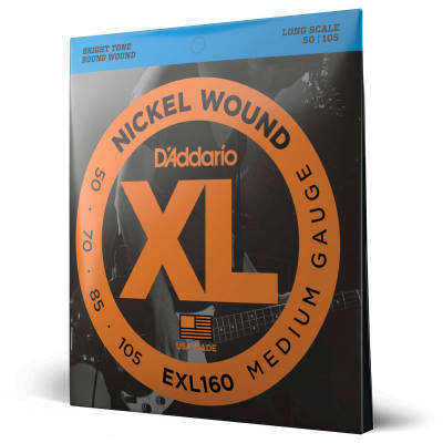 D'Addario EXL160 Nickel Round Wound LONG SCALE 50-105