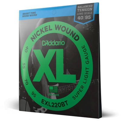 D'Addario exl220bt xl Tension équilibrée nickel enroule électrique Bass à longue échelle 40-95