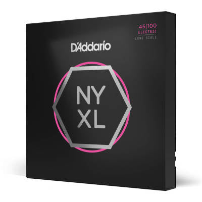 D'Addario NYXL45100 NYXL Bass String Set, Long Scale, Regular Light, 45-100