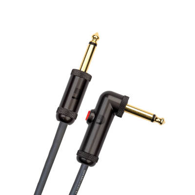 Planet Waves PW-AGLRA-20 Right-Angle Circuit Breaker Latching Instrument Cable -  20'