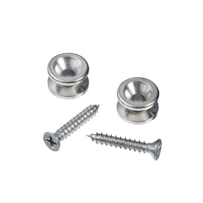 Planet Waves Solid Brass Strap Pins Set Of 2 (Chrome)