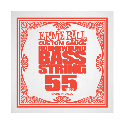 Ernie Ball 1655EB .055 Single Nickel Wound Electric Bass String