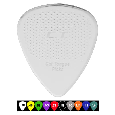 Cat's Tongue J-CT38/10 Grip Brain Picks - 10 Pack (.038 White)