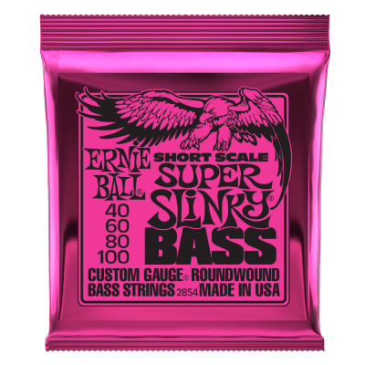 Ernie Ball 2854EB Super Slinky Short Scale Bass Guitar Strings 40-100
