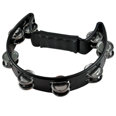 Granite Percussion Half-moon Plastic Tambourine - Black