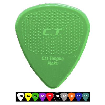Cat's Tongue J-CT53 Grip Brain Picks - 72 Pack (.53 Green)