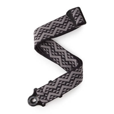 Planet Waves 50BAL03 50 mm STRAPE DE GUITARE DE LOCATION AUTO - Black Géométrique rembourrée