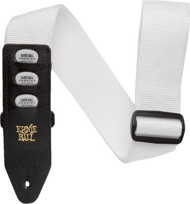 Ernie Ball 4259EB 2'' Pickholder Strap - White