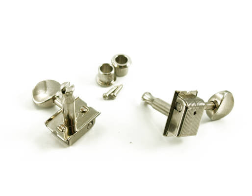 Kluson KD-6B-NMNL L6 Tuner Set Oval Metal Button - No Logo - Nickel