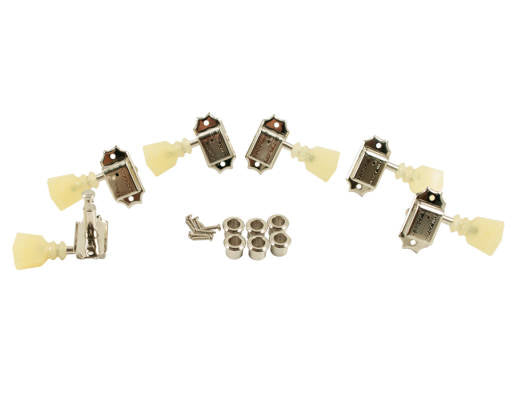 Kluson KD-3-NPKDR 3+3 Double Ring Tuner Set - Nickel