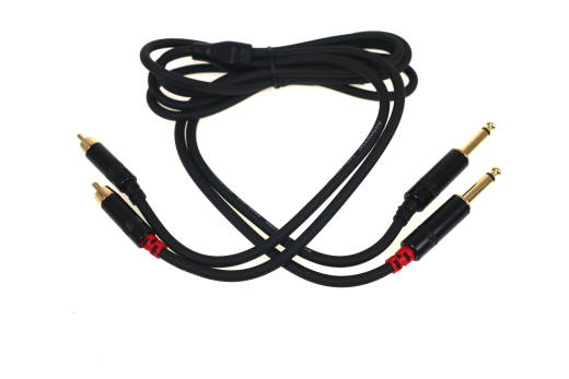Lier audio Premium Dual RCA à 1/4 câble - 6 pieds