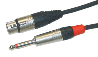 Yorkville LHNT-1 Standard Series Microphone Cable - HiZ to LoZ - 1 foot