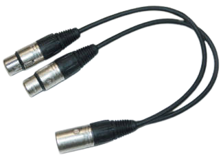 Yorkville MC-1YF Standard Series XLR-M to 2x XLR-F Y-Cable - 1 Feet