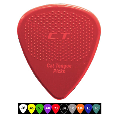 Cat's Tongue J-CT73/10 Grip Brain Picks - 10 Pack (.073 Red)