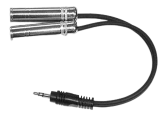 Link Audio AA23Y 1/8 TRS-M to 2x 1/4 TS-F Female Headphone Splitter Y-Cable