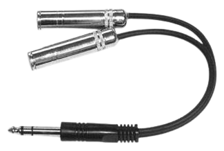 Link Audio AA26Y 1/4 TRS-M to 2x 1/4-inch Mono-F Y-Cable