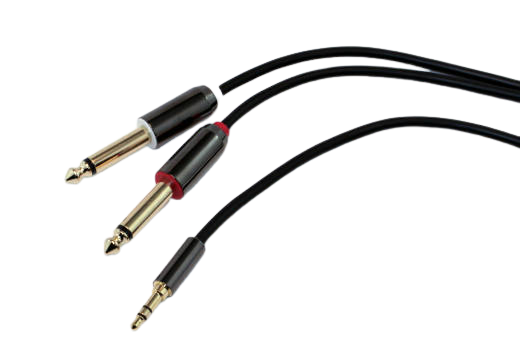 Link Audio LP2210MPY Platinum 1/8-inch TRS-M to 2 x 1/4-M Y-Cable - 10 Feet