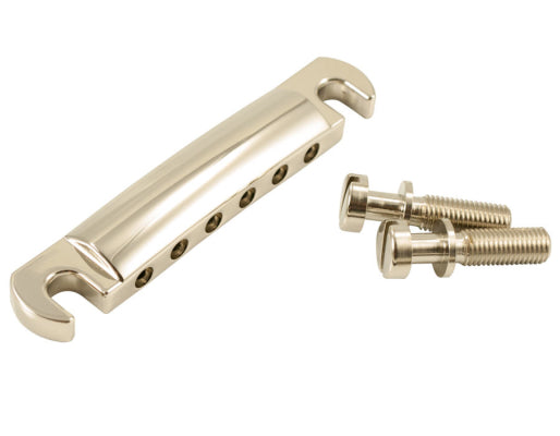 Kluson KSTOP-N Standard Stop Tailpiece Zinc Nickel with Steel Studs