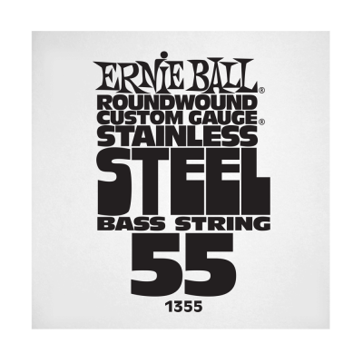 Ernie Ball 1355EB .055 Corde simple pour basse électrique en acier inoxydable