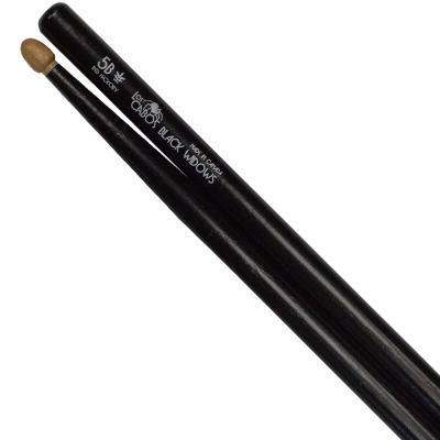 Los Cabos LCD5BRHBW 5B Black Widows Drumsticks (Red Hickory)